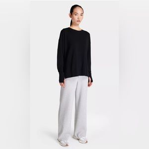 NWOT Sweaty Betty After Class Sweatshirt Organic Cotton Black Size L